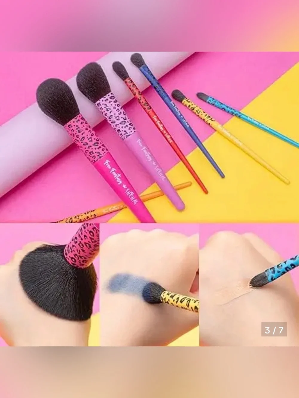NWT Full set of Animal Print Fashion Makeup brushes TEXAMO